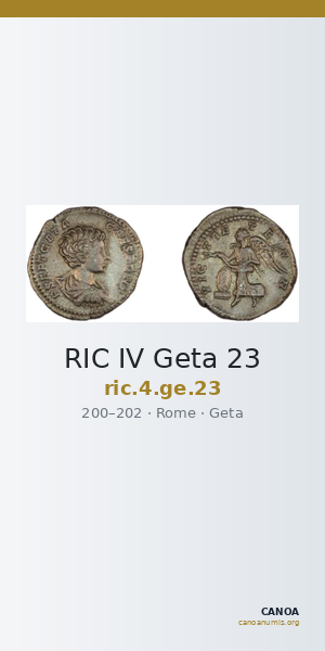 RIC IV Geta 23 — CANOA