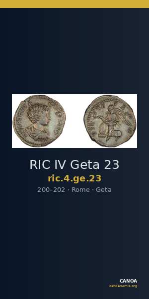 RIC IV Geta 23 — CANOA