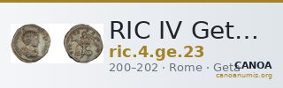RIC IV Geta 23 — CANOA