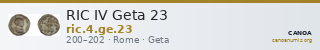 RIC IV Geta 23 — CANOA