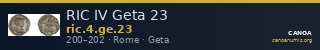 RIC IV Geta 23 — CANOA