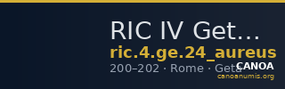 RIC IV Geta 24 (aureus) — CANOA