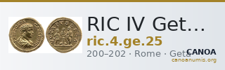 RIC IV Geta 25 — CANOA