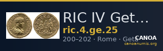 RIC IV Geta 25 — CANOA