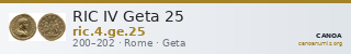 RIC IV Geta 25 — CANOA
