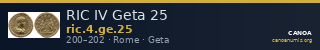 RIC IV Geta 25 — CANOA
