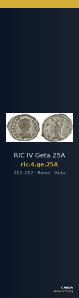 RIC IV Geta 25A — CANOA