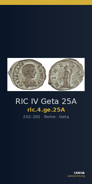 RIC IV Geta 25A — CANOA