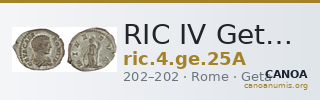 RIC IV Geta 25A — CANOA