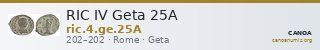 RIC IV Geta 25A — CANOA