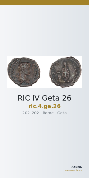RIC IV Geta 26 — CANOA