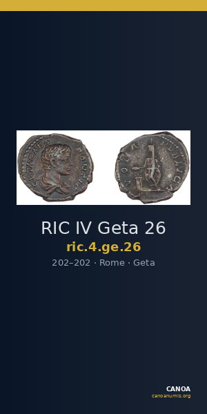 RIC IV Geta 26 — CANOA