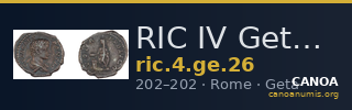 RIC IV Geta 26 — CANOA