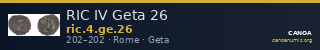 RIC IV Geta 26 — CANOA