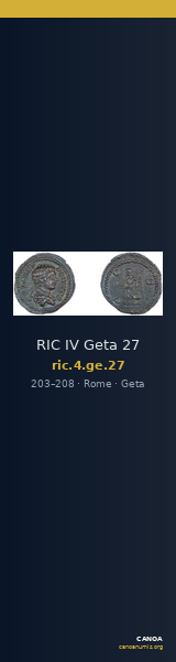 RIC IV Geta 27 — CANOA