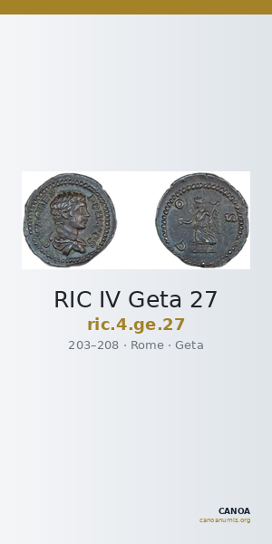 RIC IV Geta 27 — CANOA