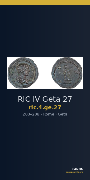 RIC IV Geta 27 — CANOA