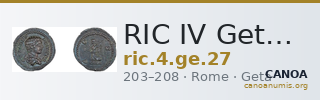 RIC IV Geta 27 — CANOA