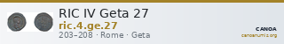 RIC IV Geta 27 — CANOA