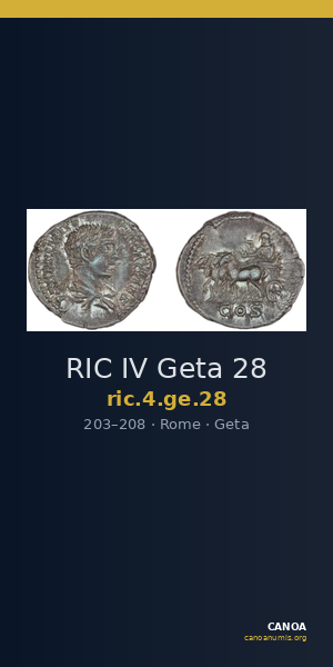 RIC IV Geta 28 — CANOA