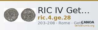 RIC IV Geta 28 — CANOA