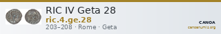 RIC IV Geta 28 — CANOA