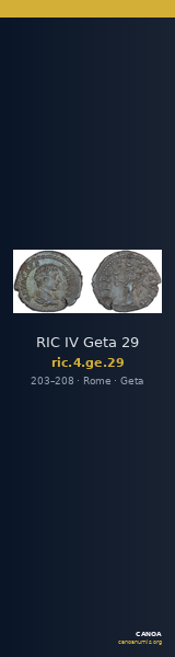 RIC IV Geta 29 — CANOA