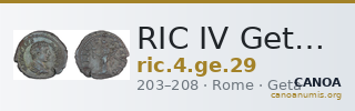 RIC IV Geta 29 — CANOA
