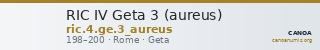 RIC IV Geta 3 (aureus) — CANOA