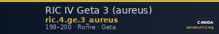 RIC IV Geta 3 (aureus) — CANOA