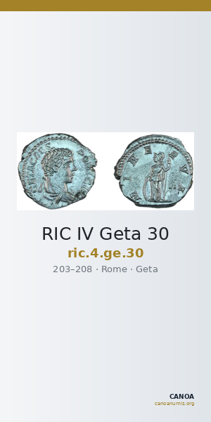 RIC IV Geta 30 — CANOA