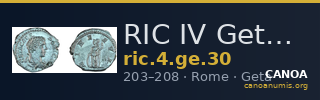 RIC IV Geta 30 — CANOA