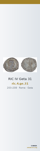 RIC IV Geta 31 — CANOA