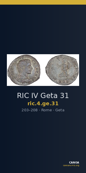 RIC IV Geta 31 — CANOA