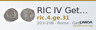 RIC IV Geta 31 — CANOA