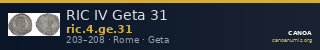RIC IV Geta 31 — CANOA