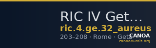 RIC IV Geta 32 (aureus) — CANOA
