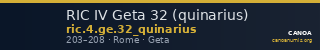 RIC IV Geta 32 (quinarius) — CANOA
