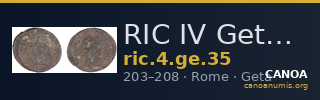 RIC IV Geta 35 — CANOA