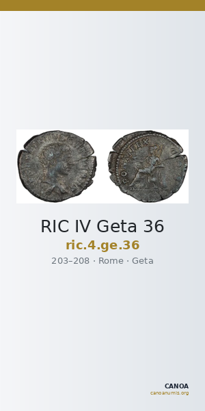 RIC IV Geta 36 — CANOA