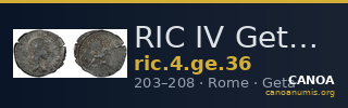 RIC IV Geta 36 — CANOA