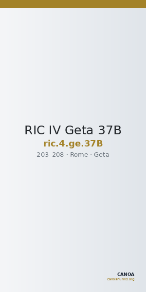 RIC IV Geta 37B — CANOA