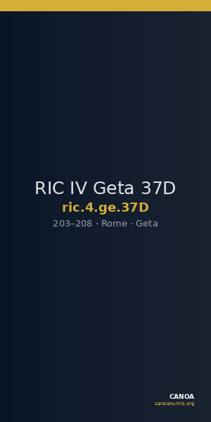 RIC IV Geta 37D — CANOA