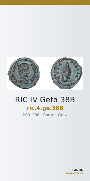 RIC IV Geta 38B — CANOA