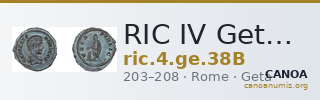 RIC IV Geta 38B — CANOA