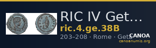 RIC IV Geta 38B — CANOA