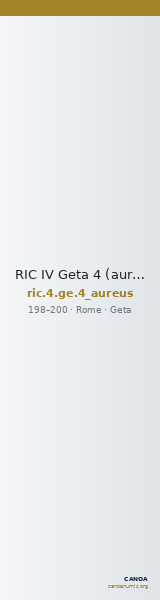 RIC IV Geta 4 (aureus) — CANOA