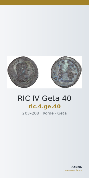 RIC IV Geta 40 — CANOA