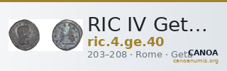 RIC IV Geta 40 — CANOA
