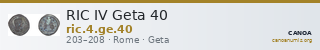 RIC IV Geta 40 — CANOA